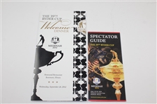 2012 Ryder Cup at Medinah Country Club Tickets, Spectator Guide, & Welcome Dinner Menu
