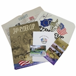 2001 Ryder Cup at The Belfry Course Guide, Booklet, Ticket, Newspaper, & Sergio Garcia Signed Large Sticker JSA ALOA
