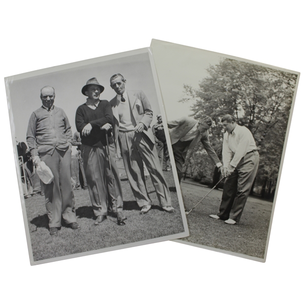 Two Mel Smith Photos - Instructing Lawson Little & with Chick Evans, Bing Crosby, & Mel
