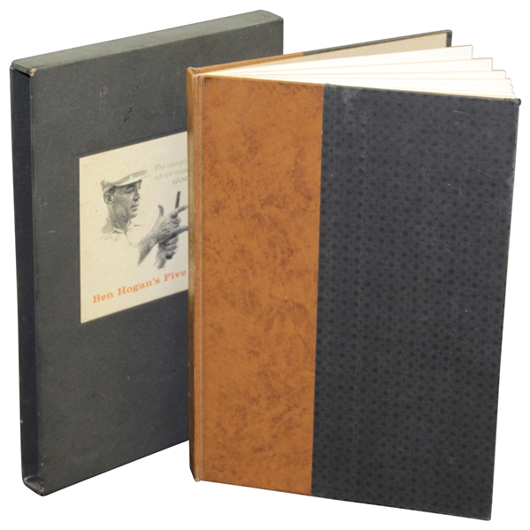 1957 Ben Hogans Five Lessons Deluxe 1st Edition Book with Slipcover