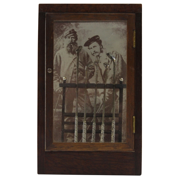 1987 Memorial Tournament Old Tom Morris & Young Tom Morris Display Gift With Silver Clubs