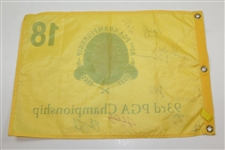 Multi-signed 2011 PGA Championship at Atlanta Athletic Club Screen Flag JSA ALOA