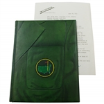 The Masters- Profile Of A Tournament Book By Dawson Taylor with Signed Letter To Augusta National Golf Club JSA ALOA