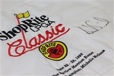 Champion Annika Sorenstam Signed 1998 ShopRite LPGA Classic Flag JSA ALOA