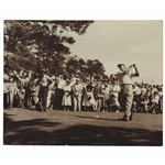 Ben Hogan Teeing Off With Sam Snead Looking On At Masters Tournament - Frank Christian Original Photo