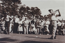 Ben Hogan Teeing Off With Sam Snead Looking On At Masters Tournament - Frank Christian Original Photo