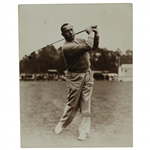 Walter Hagen In Sweater Knickers Following Through At Augusta National Golf Club - Frank Christian Original Photo
