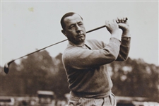 Walter Hagen In Sweater Knickers Following Through At Augusta National Golf Club - Frank Christian Original Photo