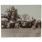 Walter Hagen Teeing Off At Augusta National With Francis Ouimet - Frank Christian Original Photo