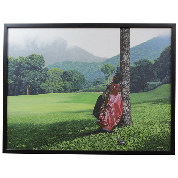 Original Renato Meziat 18th - Gavea Golf & Country Club - Rio Oil on Canvas Painting - 1998