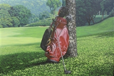 Original Renato Meziat '18th - Gavea Golf & Country Club - Rio' Oil on Canvas Painting - 1998