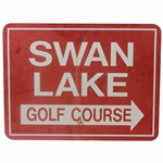 Red Swan Lake Golf Course Metal Sign