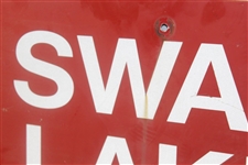Red Swan Lake Golf Course Metal Sign