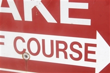 Red Swan Lake Golf Course Metal Sign