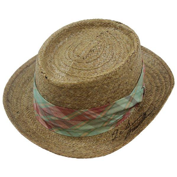 Sam Snead Signed Personal Dorfman Pacific Madras Plaid Hat - 7 3/8" JSA ALOA