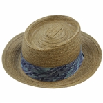 Sam Snead Personal The Greenbrier Genuine Cocoanut Blue Plaid Hat - Medium