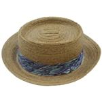 Sam Snead Personal 'The Greenbrier' Genuine Cocoanut Blue Plaid Hat - Medium