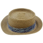 Sam Snead Personal 'The Greenbrier' Genuine Cocoanut Blue Plaid Hat - Medium