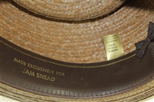 Sam Snead Personal 'The Greenbrier' Genuine Cocoanut Blue Plaid Hat - Medium