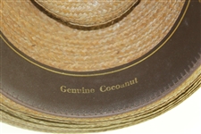 Sam Snead Personal 'The Greenbrier' Genuine Cocoanut Blue Plaid Hat - Medium