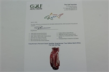 Greg Norman's Personal Classic Spalding 'Greg Norman' Tour Edition Red & White Full Size Golf Bag