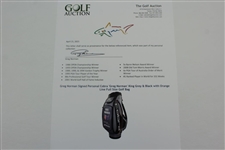 Greg Norman Signed Personal Cobra 'Greg Norman' King Grey & Black with Orange Line Full Size Golf Bag JSA ALOA