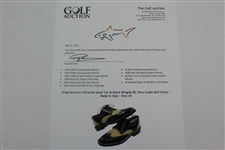 Greg Norman's Personal Used Tan & Black Wingtip RC Vero Cudio Golf Shoes - Made in Italy - Size 44