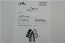 Greg Norman's Personal Used Set of TaylorMade Forged RAC Irons 2-PW