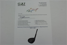 Greg Norman's Personal Used Maruman Conductor Pro 1 Deep Gravity Driver - Made in Japan