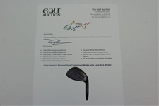 Greg Norman's Personal Used Customized Wedge with Lead Back Weight 