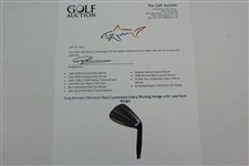 Greg Norman's Personal Used Customized Cobra Pitching Wedge with Lead Back Weight