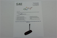 Greg Norman's Personal Used MacGregor Designed by Bobby Grace V-Foil GT-Mini Pat. No. D350,000 Shark Logo Putter