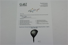 Greg Norman's Personal Used King Cobra 9 Degree Deep Face Driver - Used In Three 1995 Wins