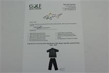 Greg Norman's Personal Used 'Greg Norman' EPIC Nextec Golf Rain Jacket & Pants Gear - M/M