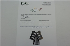 Greg Norman's Personal Used Set of Greg Norman Signature Forged Cobra Irons with Lead Tape 2-9
