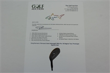Greg Norman's Personal Used Adamsgolf IDEA Pro 18 Degree Tour Prototype Hybrid Club