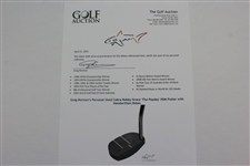 Greg Norman's Personal Used Cobra Bobby Grace 'The Payday' HSM Putter with Handwritten Notes