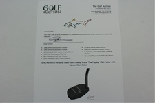 Greg Norman's Personal Used Cobra Bobby Grace 'The Payday' HSM Putter with Handwritten Notes