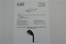 Greg Norman's Personal Used MacGregor 'Jack Nicklaus' Muirfield 20th Sand Wedge with Lead Tape