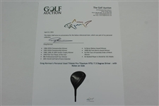 Greg Norman's Personal Used Titleist Pro Titanium 975J 7.5 Degree Driver - with Notes on Sole