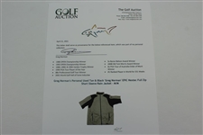 Greg Norman's Personal Used Tan & Black 'Greg Norman' EPIC Nextec Full Zip Short Sleeve Rain Jacket - M/M