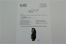 Greg Norman's Personal Tiburon 'Sample' Black & Gold Golf Stand Bag