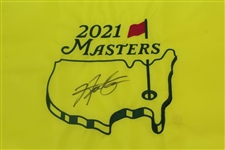 Hideki Matsuyama Signed 2021 Masters Embroidered Flag - Rare JSA #Z91753