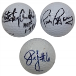 Julius Erving, Rick Barry, Nate "Tiny" Archibald Signed Golf Ball JSA ALOA