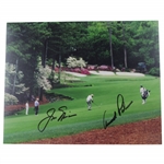Jack Nicklaus & Arnold Palmer Signed 8x10 Photo At Amen Corner At Masters JSA ALOA