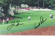Jack Nicklaus & Arnold Palmer Signed 8x10 Photo At Amen Corner At Masters JSA ALOA