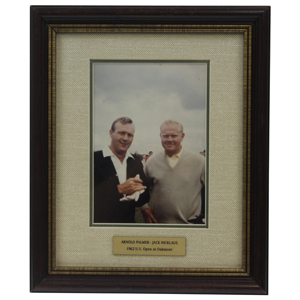 Arnold Palmer & Jack Nicklaus 1962 U.S. Open At Oakmont Framed Photo