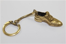1960's Gold Tone Foot Joy Shoe Pendant In Box