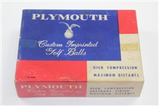 Plymouth Custom Imprinted Golf Balls Set Of 12 In Box