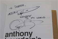 Anthony Bourdain Signed 2004 'Les  Halles Cookbook' with Knife Drawing & Personalized JSA FULL #BB53925